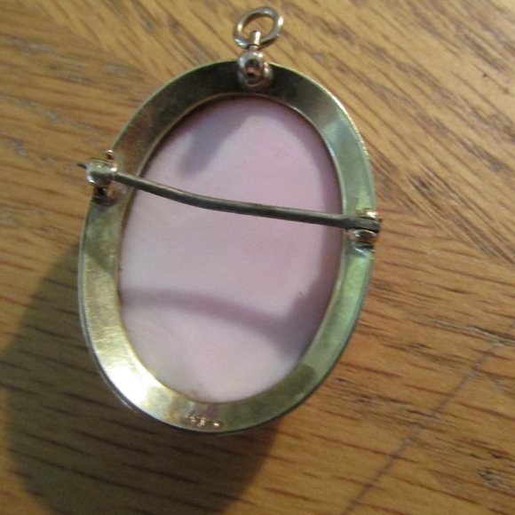 431-394 - Estate 14k Yellow Gold Cameo Brooch – H.L. Gross 14K cameo brooch